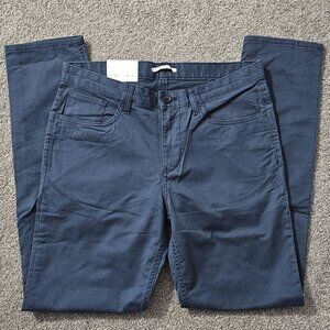 CALVIN KLEIN skinny fit PANTS blue STRETCH sits at hip POCKETS